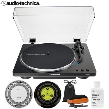 Audio-Technica AT-LP70X-BG Fully Automatic Belt-Drive Turntable w/ Record Care Bundle