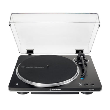 Audio-Technica AT-LP70XBT-BS Wireless Belt-Drive Turntable + 2YR Warranty + Record Care Bundle