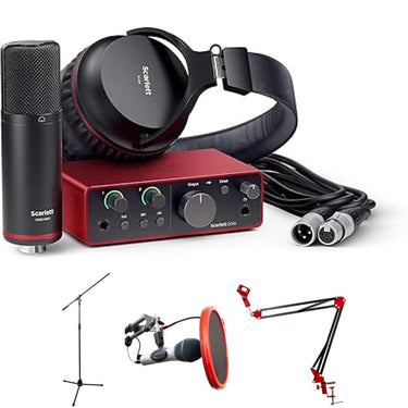 Focusrite Scarlett Solo Studio 4th Gen Audio Interface w/ Mic, Headphones + Accessories