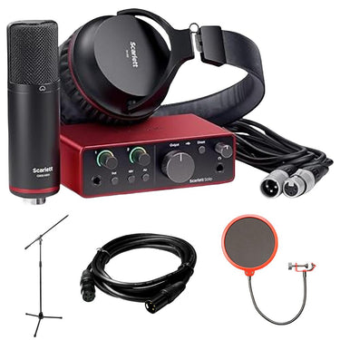 Focusrite Scarlett Solo Studio 4th Gen Audio Interface Bundle + Accessories kit