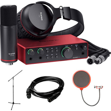 Focusrite Scarlett 2i2 Studio 4th Gen Audio Interface Bundle + Accessories kit