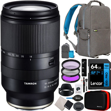 Tamron 18-300mm F3.5-6.3 Di III-A VC VXD Lens for Canon RF Mount APS-C B061 Bundle