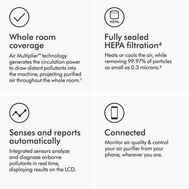 Dyson Purifier Hot+Cool HP07 Air Purifier, Heater, and Fan, Large - Refurbished