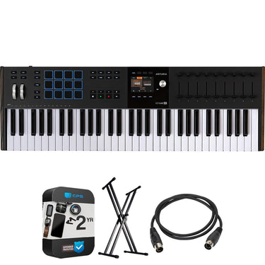 Arturia KeyLab 61 mk3 61-Key USB MIDI Controller Keyboard Black + 2 Year Protection Pack