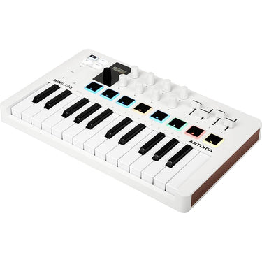 Arturia MiniLab 3 25-Key MIDI Controller Keyboard, White + MIDI Cable +2YR Warranty