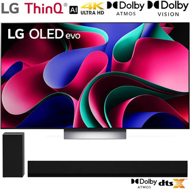 LG OLED evo G3 55" 4K Smart TV w/ LG GX 3.1 ch High Res Audio Soundbar (2023 Model)
