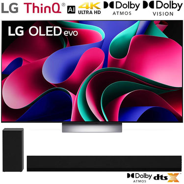 LG OLED evo G3 65" 4K Smart TV w/ LG GX 3.1 ch High Res Audio Soundbar (2023 Model)