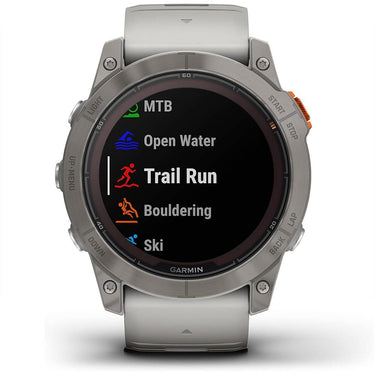 Garmin Fenix 7X Pro Solar, Sapphire, Titanium, Gray/Orange w/ 2 YR Warranty Kit