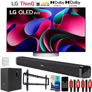 LG OLED evo G3 83 Inch 4K Smart TV (2023) with Deco Gear Home Theater Bundle