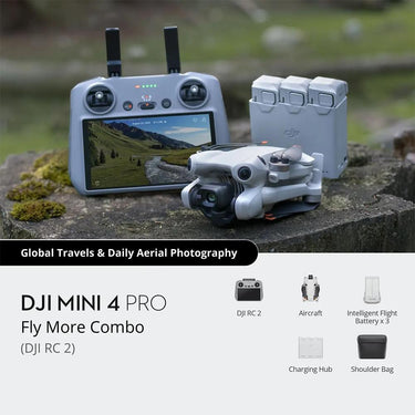 DJI Mini 4 Pro Drone Fly More with RC 2 Controller 3 Baterie& Charging Hub Open Box