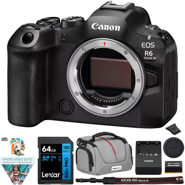 Canon EOS R6 Mark III Mirrorless Camera (Body) 7084C002 + Accessories Bundle