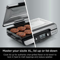 Ninja Sizzle Pro XL 20-Inch Indoor Griddle + Grill - Silver, Refurbished
