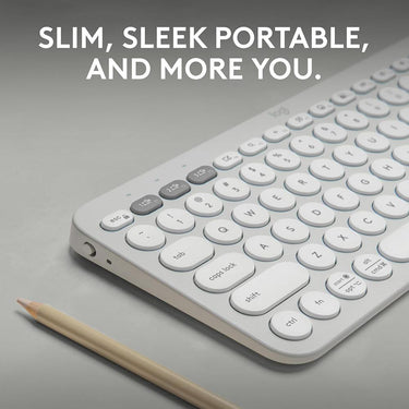 Logitech Core Pebble Keys 2 K380S Wireless Keyboard in Tonal White - 920-011776