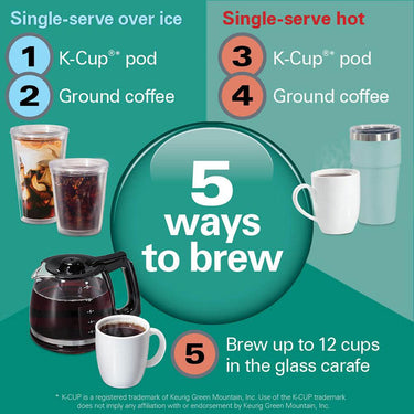 Hamilton Beach  FlexBrew 5-in-1 Coffee Maker (R49965) - Black - Factory Refurbished