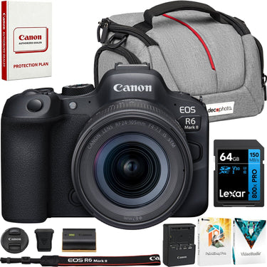 Canon R6 Mark II 24.2 MP Mirrorless Camera + 24-105mm IS STM Lens + Accessories Bundle