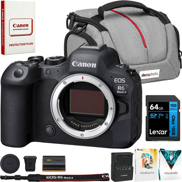 Canon EOS R6 Mark II Full-Frame 24.2 MP Mirrorless Camera (Body) + 64GB Memory Bundle