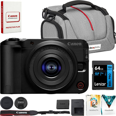 Canon EOS R50 V Mirrorless Camera w/ RF S14-30mm F4-6.3 Lens Kit + 64GB Memory Bundle