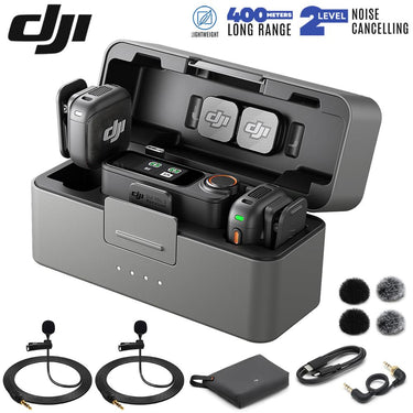 DJI Mic 3 (2 TX + 1 RX + Charging Case) Mini Wireless Microphone + Deco Mic Bundle