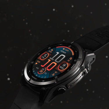 Garmin Fenix 8 43 mm, AMOLED, Sapphire,Carbon Gray DLC Titanium w/ Black Silicone Band