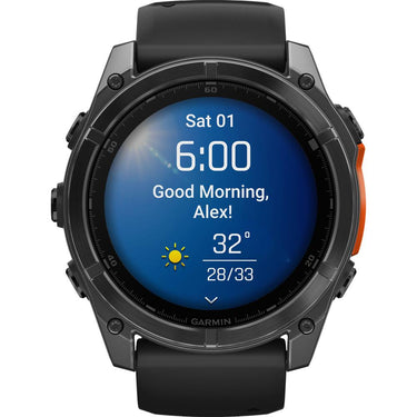 Garmin Fenix 8 51 mm, AMOLED Slate Gray with Black Silicone Band