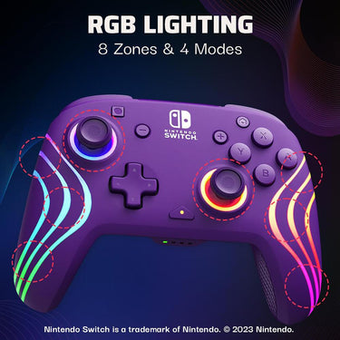 PDP Afterglow Wave Wireless Pro Controller with Full Motion for Nintendo Switch