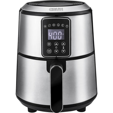 CRUX 3-Quart Digital Air Fryer, Stainless Steel (17282)
