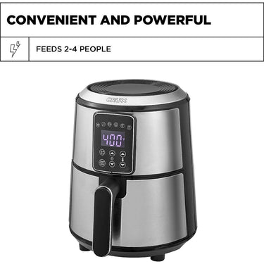 CRUX 3-Quart Digital Air Fryer, Stainless Steel (17282)