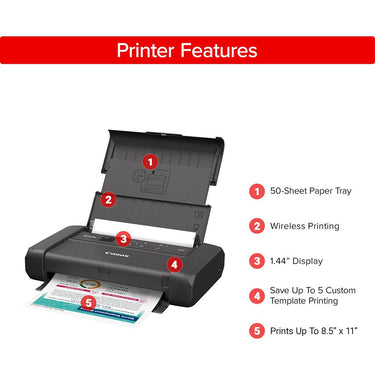 Canon  PIXMA TR160 Portable Wired/Wireless Inkjet Printer - Color