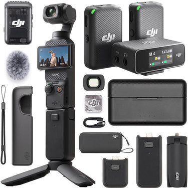 DJI Osmo Pocket 3 Creator Combo, 4K 120fps Bundle with DJI Mic w/ Charging Case