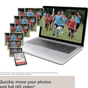 Sandisk 64GB Ultra SDXC Memory Card Class 10/UHS-I, 120MB/S