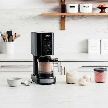 Ninja CREAMi Ice Cream, Sorbet, Milkshake Maker + 3 CREAMi Pints, Black