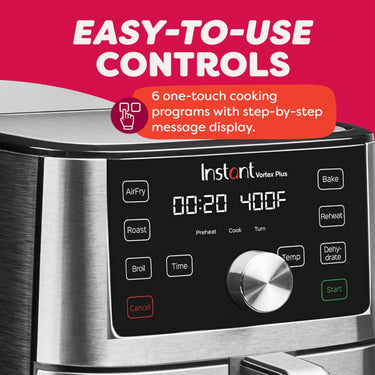 Instant Pot Vortex Plus 6qt Air Fryer with ClearCook - Stainless Steel (Refurbished)