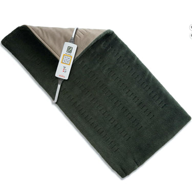 Sunbeam Heating Pad for Back, Neck, and Shoulder 6 Heat Settings, King (Iceberg Green)