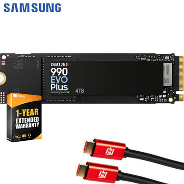 Samsung 990 EVO Plus 4 TB SSD Gen4 NVMe M.2 Bundle with 1 Year Extended Warranty