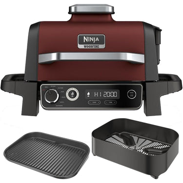 Ninja Woodfire Outdoor Grill and Smoker, Red