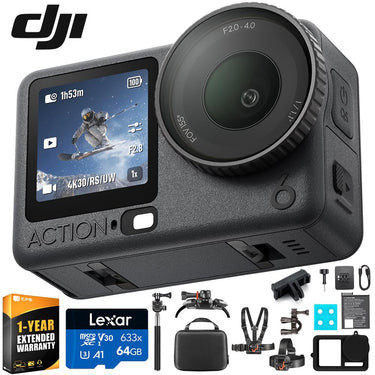 DJI Osmo Action 6 Action Camera Standard Combo w/ 1 YR Warranty + Accessories Bundle