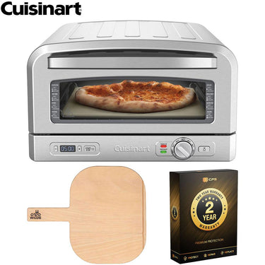 Cuisinart Indoor Portable Countertop Pizza Oven Steel with Pizza Peel & Warranty
