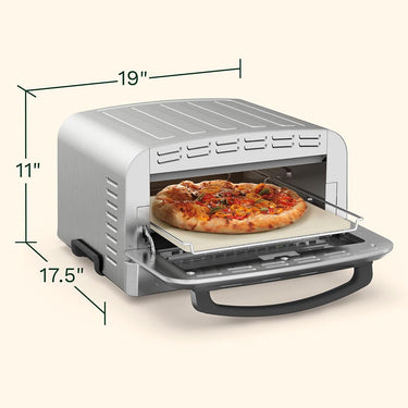 Cuisinart Indoor Portable Countertop Pizza Oven Steel with Pizza Peel & Warranty