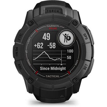 Garmin Instinct 2X Solar Rugged GPS Smartwatch, Tactical Edition + Accessories Bundle