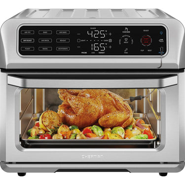 Chefman ExacTemp Air Fryer Toaster Oven Combo with Probe Thermometer - Refurbished