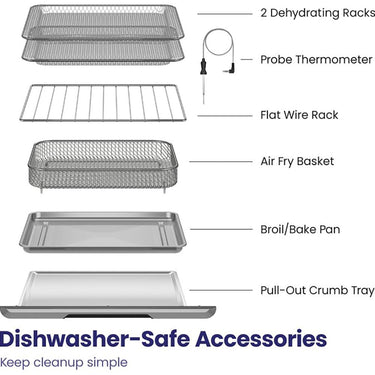 Chefman ExacTemp Air Fryer Toaster Oven Combo with Probe Thermometer - Refurbished