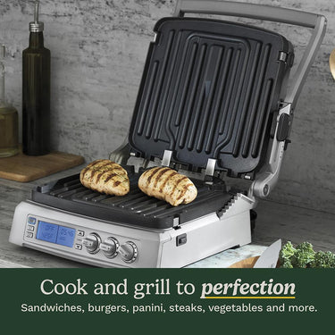 Cuisinart 6-in-1 Elite Griddler, Electric Grill, Griddle & Top Melt, GR-300NAS, Stainless