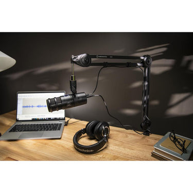 Audio-Technica AT2040USB Hypercardioid Dynamic Podcast USB Microphone, Black