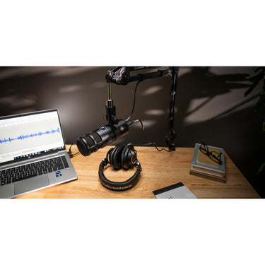 Audio-Technica AT2040USB Hypercardioid Dynamic Podcast USB Microphone, Black