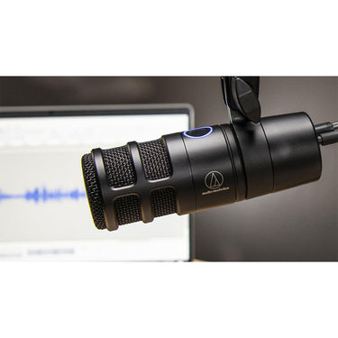 Audio-Technica AT2040USB Hypercardioid Dynamic Podcast USB Microphone, Black