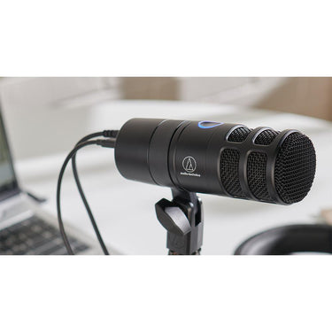 Audio-Technica AT2040USB Hypercardioid Dynamic Podcast USB Microphone, Black