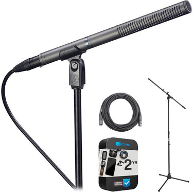 Audio-Technica Line + Gradient Condenser Microphone AT897 w/ Warranty + Accessories Bundle