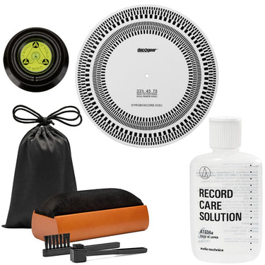 Deco Gear Vinyl Care Bundle with Audio-Technica Record Care Solution