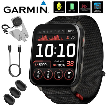 Garmin Venu X1 Premium GPS Smartwatch, Black Titanium + Accessories Bundle