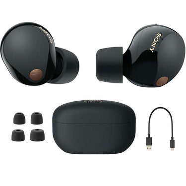 Sony WF-1000XM5 Noise Canceling Truly Wireless Earbuds (Black) + 1 YR Warranty Bundle